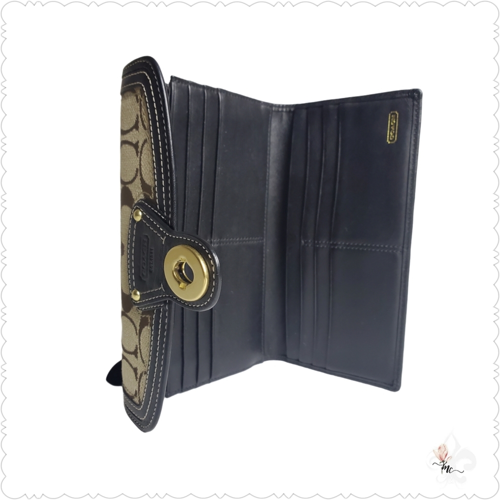 COACH Classic Trifold Wallet in Signature Canvas - Picture 3 of 4